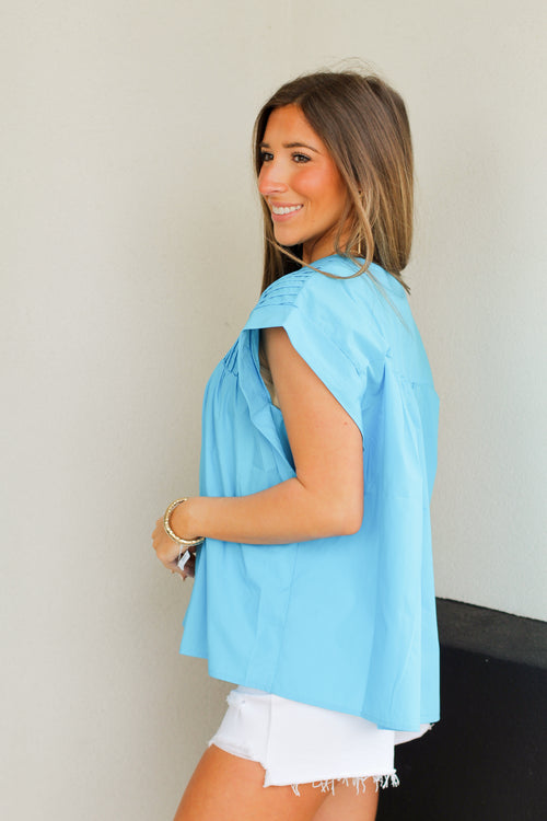 Such a Spring Top-Blue