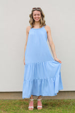 Beaded Neckline Maxi Dress