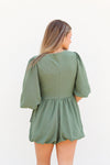 Remember When Romper-Olive