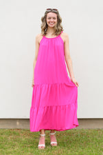 Beaded Neckline Maxi Dress