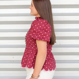 So Feminine Polka Dot Top