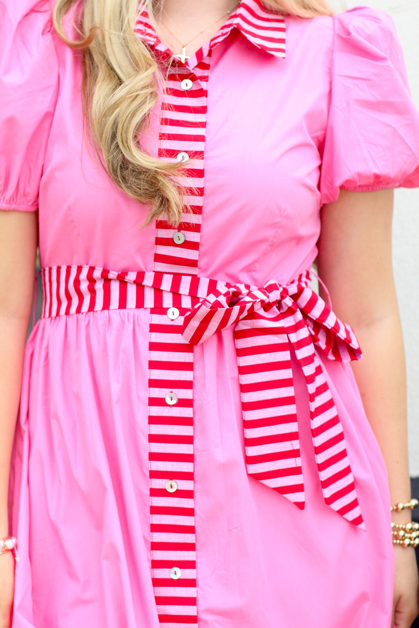 A Touch of Stripes Midi Dress