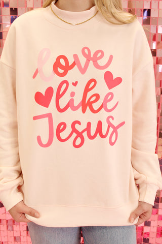 Love Like Jesus Mock Neck Sweatshirt