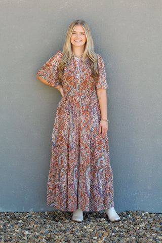 paisley print maxi