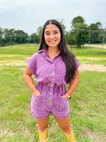 Game Day Denim Romper