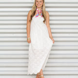 Prettiest Eyelet Midi Dress