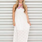 Prettiest Eyelet Midi Dress