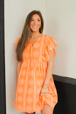 Fiesta Fun Dress-Orange
