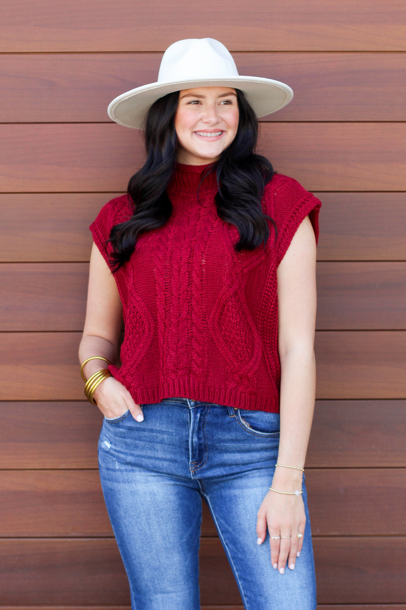 Fall Girl Sweater-Maroon