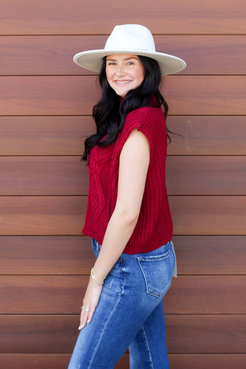 Fall Girl Sweater-Maroon