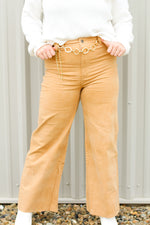 Marlene Straight Leg Jeans-Camel Corduroy