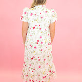 Eyelet Floral Midi Dress