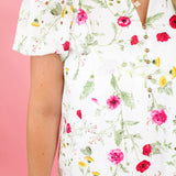 Eyelet Floral Midi Dress