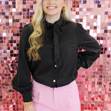 Tie Neck Dressy Top