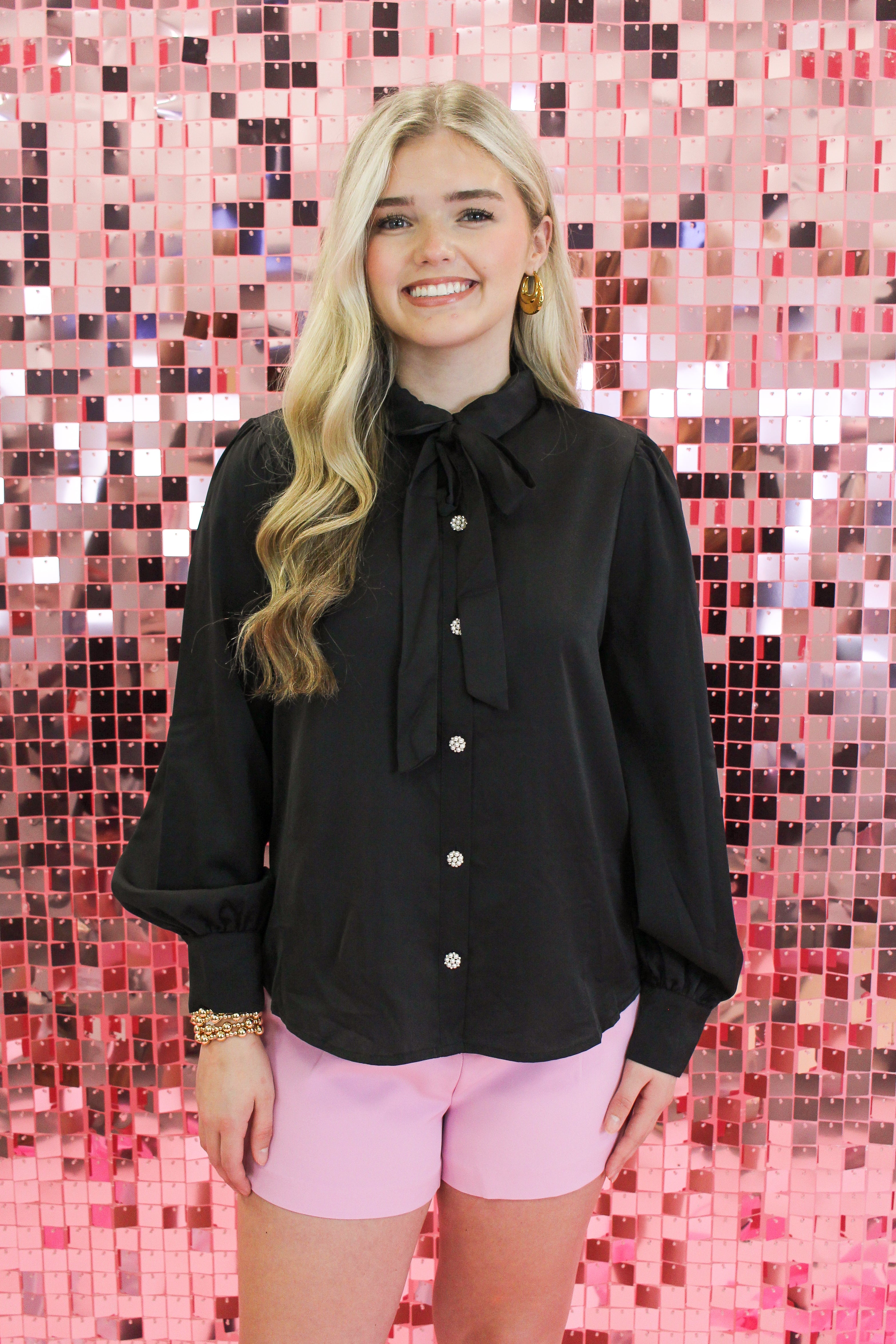 Tie Neck Dressy Top