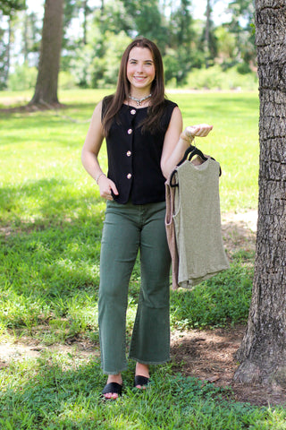 Embellished Sweater Tank