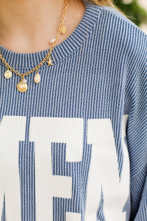 Amen Ribbed Long Sleeve Top