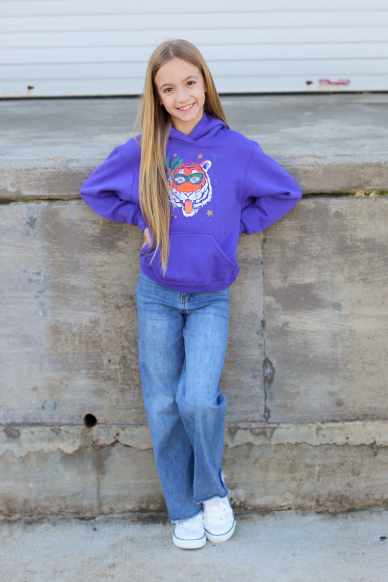 Mr. P's Tween Mardi Gras Tiger Hoodie