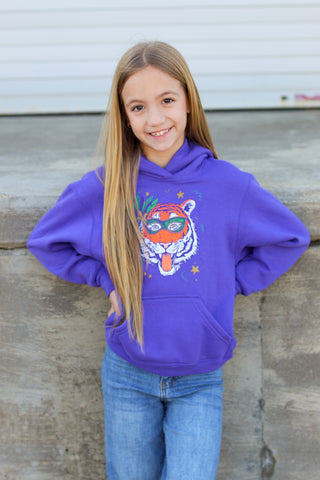 Mr. P's Tween Mardi Gras Tiger Hoodie