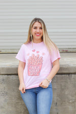 Fries Before Guys Tee-Pink