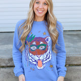 Mr. P's Mardi Gras Tiger Sweatshirt