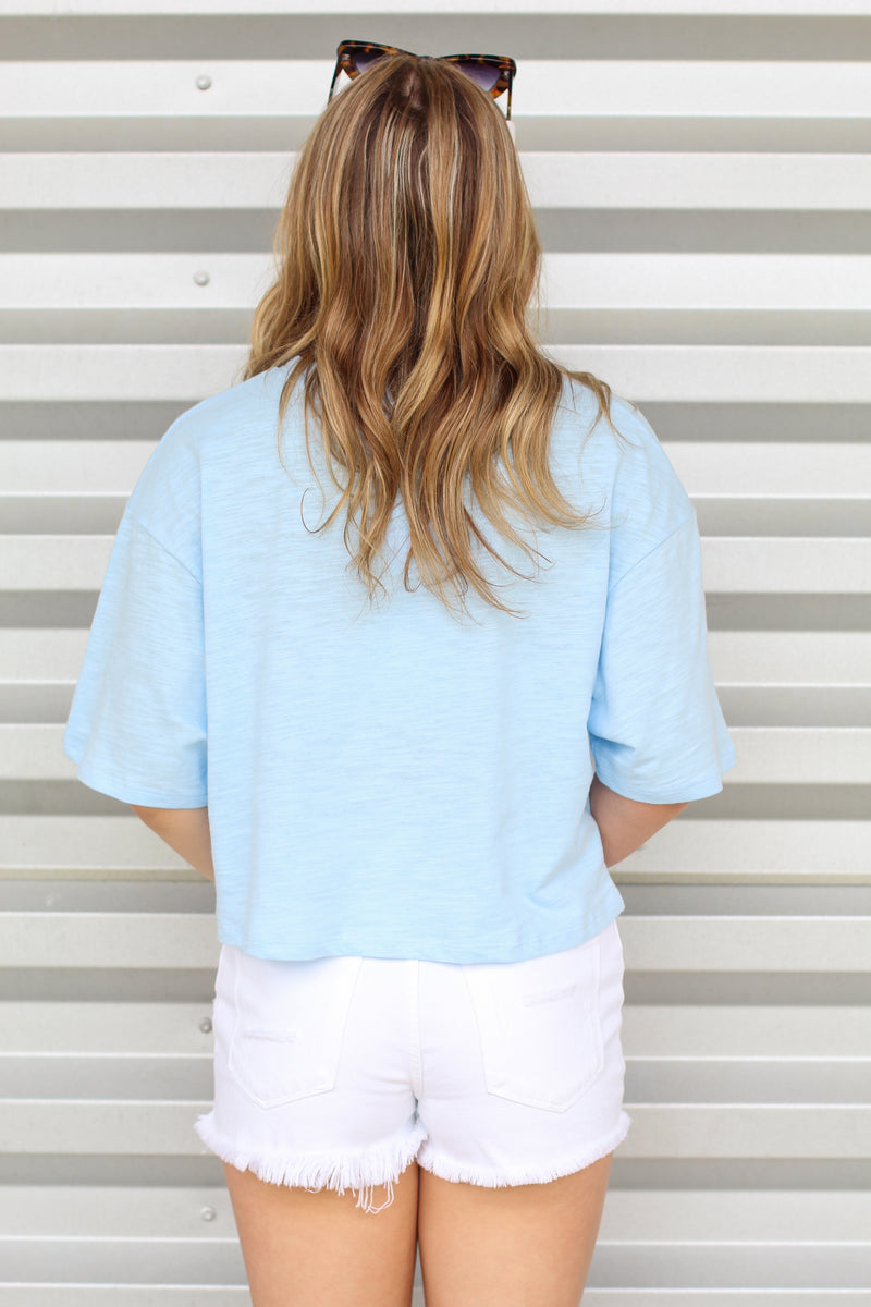 Bow Cherry Crop Tee