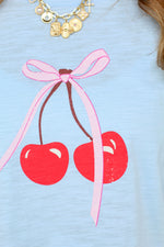 Bow Cherry Crop Tee