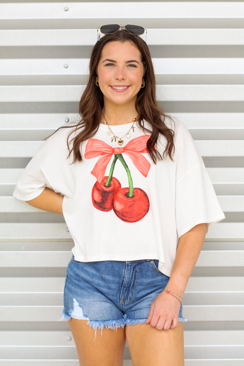 Cherry Boxy Top