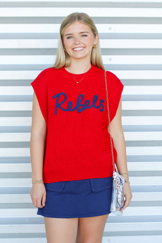 Rebels Embroidered Sweater Vest