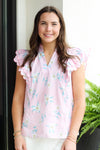 Stripes and Flowers Top