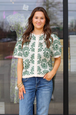 Retro Flower Cardigan