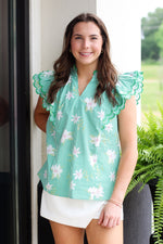 Stripes and Flowers Top