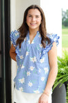 Stripes and Flowers Top