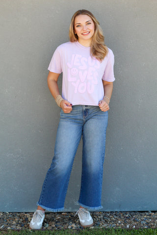Jesus Loves You Crop Tee