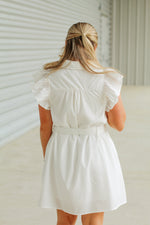 Pleated with Style Dress-White