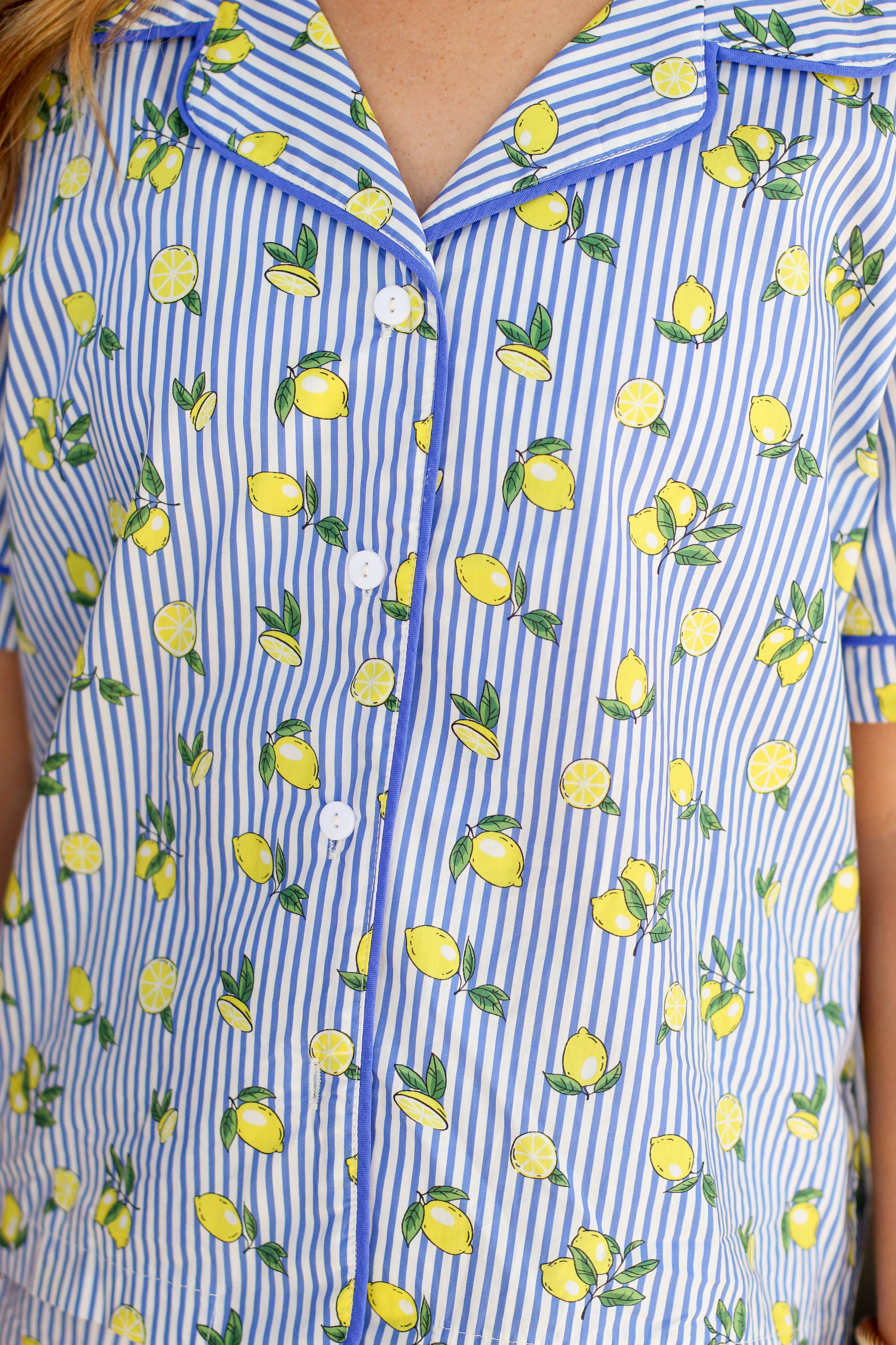 Lemons & Stripes PJ Set