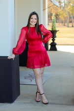 Perfect Holiday Dress-Red