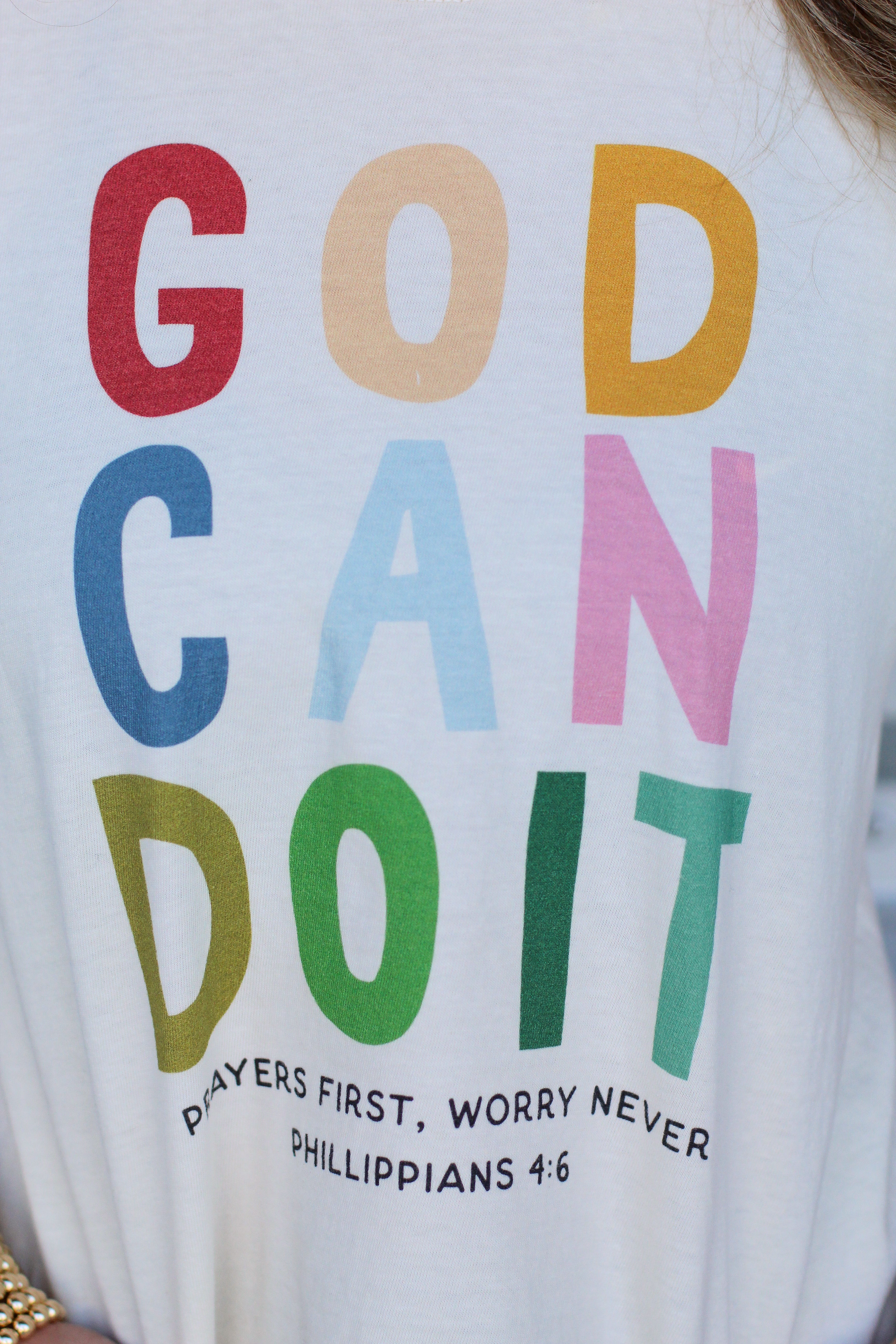 God Can Do It Crop Tee