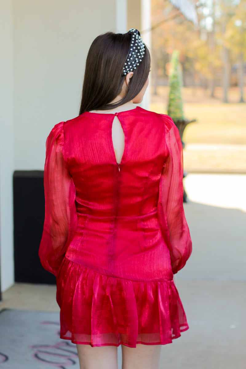 Perfect Holiday Dress-Red