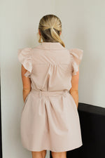 Pleated with Style Dress-Tan