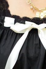 Lace Trim Bow Top