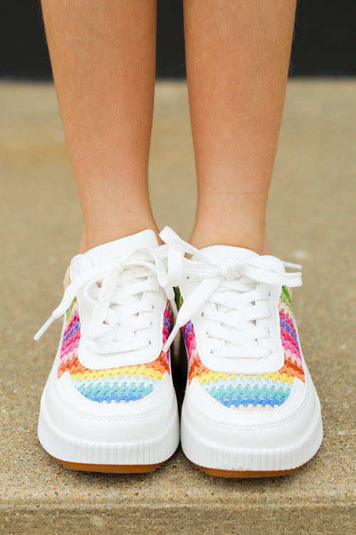 Tween Timeless-12K Sneakers-White Rainbow