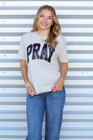 Pray Glitter Tee