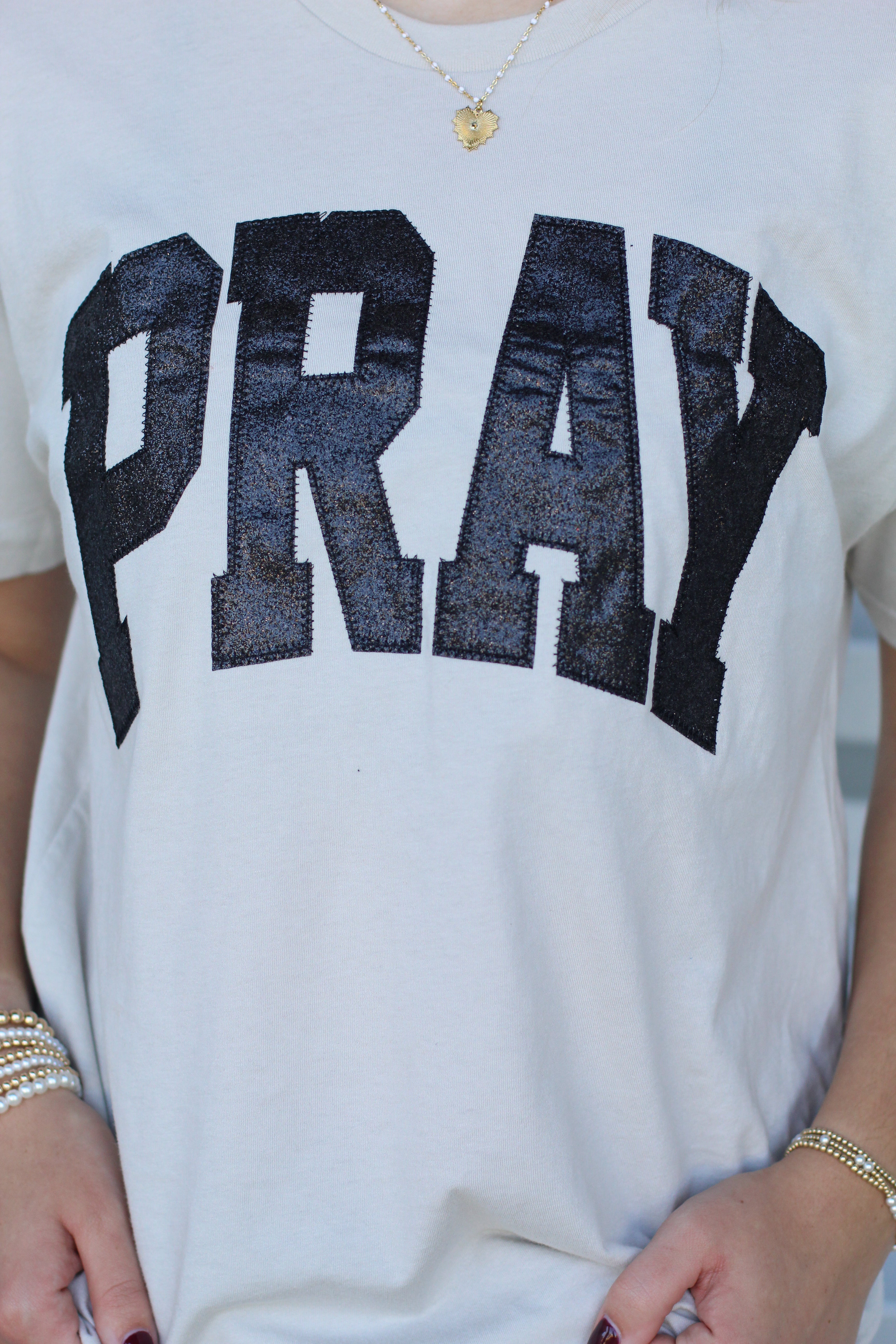 Pray Glitter Tee