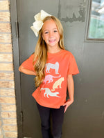 Cheetah Girlies Tee-Burnt Orange