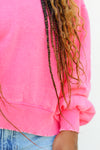 Love To Lounge Sweatshirt-Neon Pink