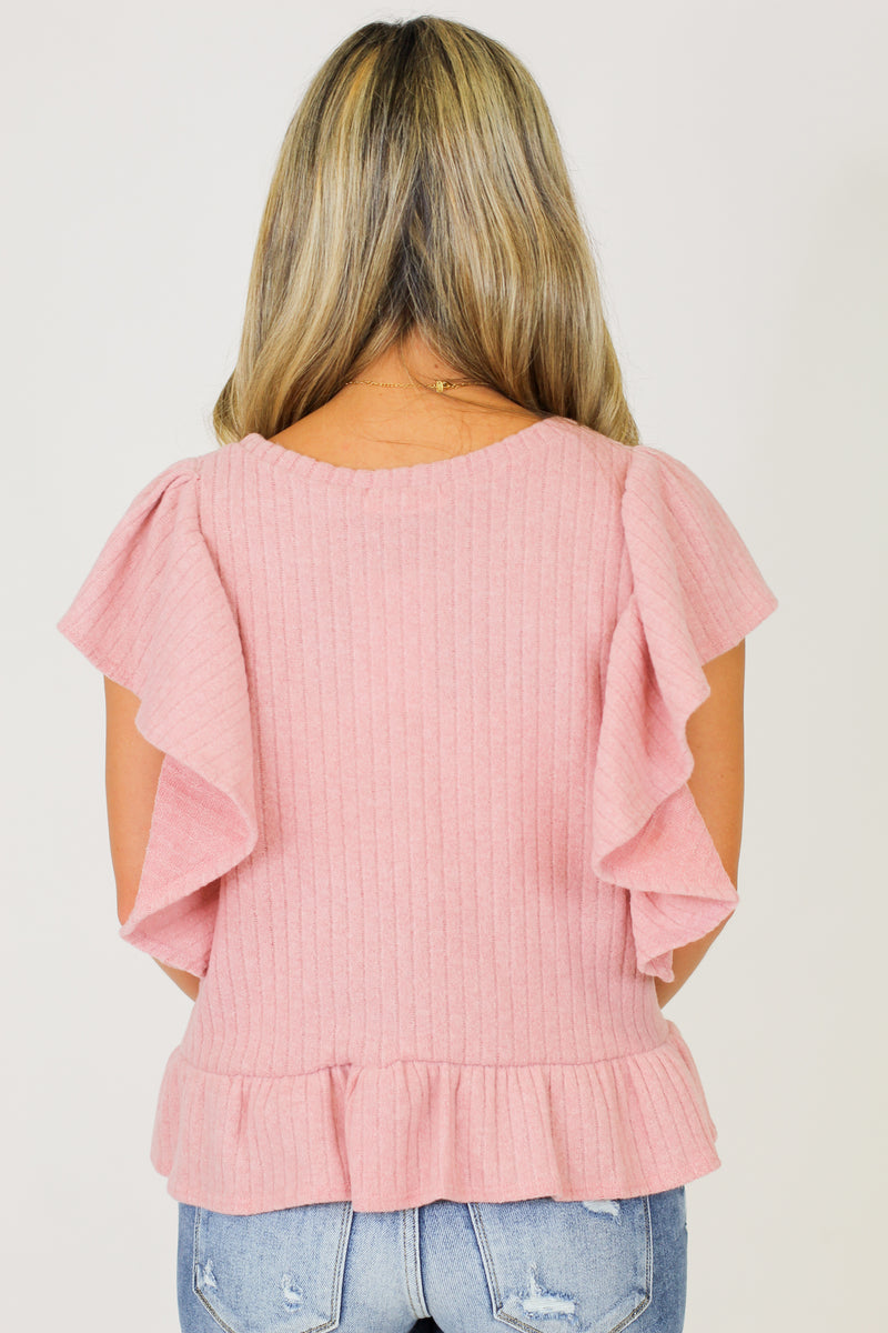 So Soft Fall Top-Blush