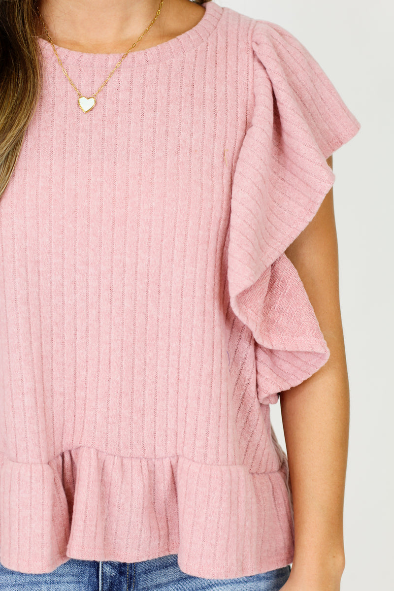 So Soft Fall Top-Blush