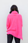 Comfy Cowl Neck Top-Hot Pink
