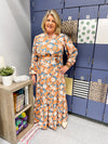 Fall Floral Maxi-Teal